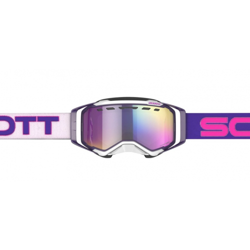 Scott Skoterglasögon Prospect Snow Cross Vit/Lila - Lila/Rosa spegelglas