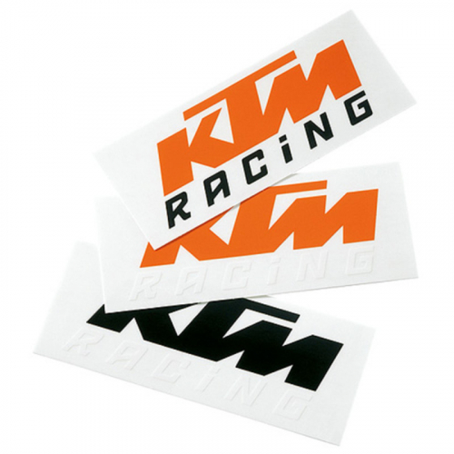 KTM Dekal Orange/Vit (8,4x3,4cm)