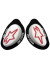 Alpinestars Knäpuckar Vit med Röd Logotyp